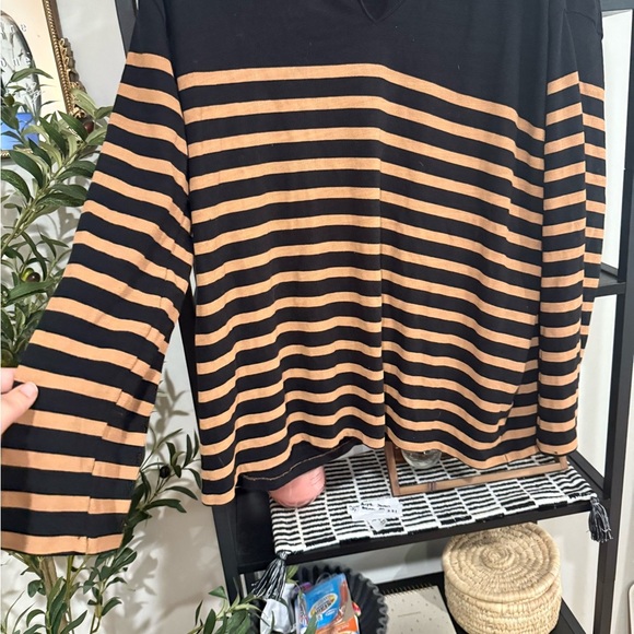 Lane Bryant Black and Brown Striped sweater size 18 - Picture 5 of 9